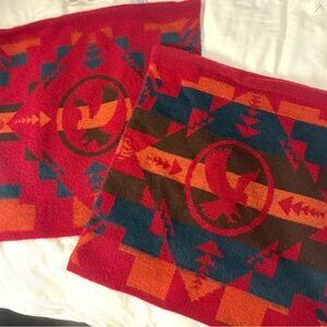 Ecuadane TWO hand-woven pillow covers southwestern geometric pattern eagle